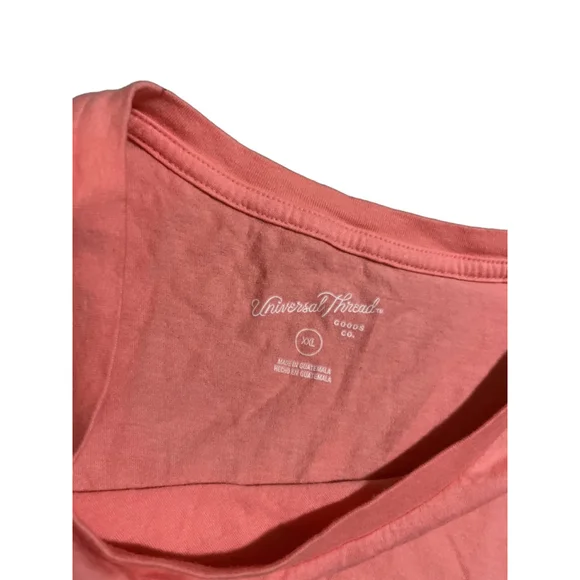 NWT Women's Universal Thread T-Shirt XXL Coral Short Sleeve - Picture 2 of 5